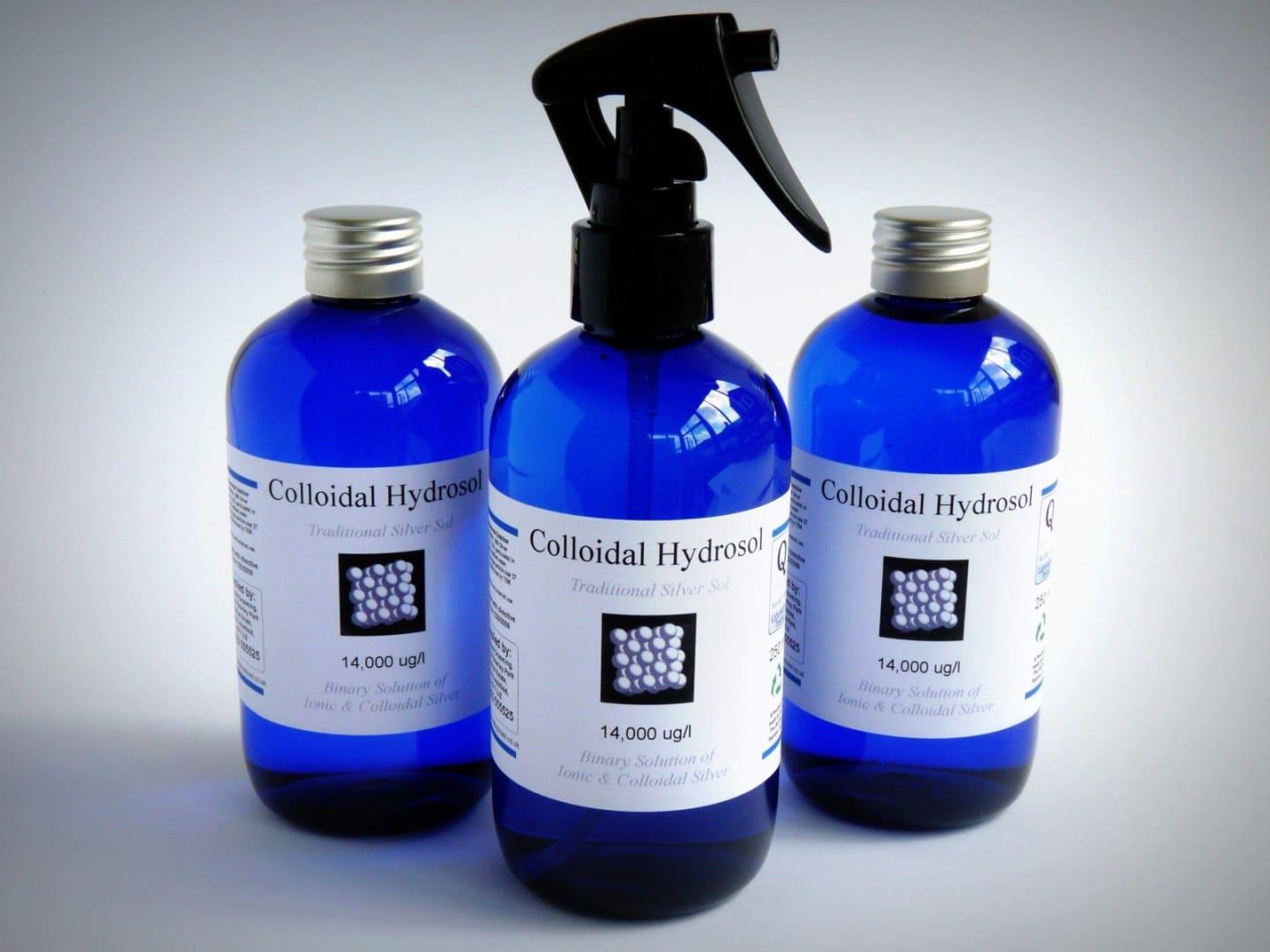 4 x 250ml Active Silver Hydrosol Spray 4 Pack Special UK Colloidal